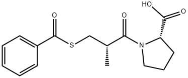 (S)-S-Benzoylcaptopril Struktur