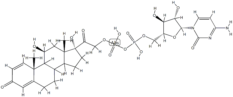 1(beta)-D-arabinofuranosylcytosine-5'-diphosphate prednisolone Struktur