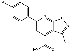 6-(4-chlorophenyl)-3-methylisoxazolo[5,4-b]pyridine-4-carboxylic acid Struktur