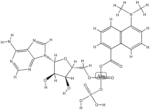 alpha-P-(5-dimethylaminonaphthoyl-1)-ADP Struktur