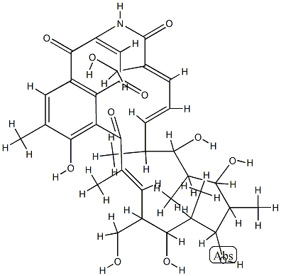 8-Deoxy-30-hydroxyrifamycin W Struktur