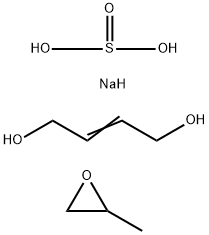 Sulfurous acid, monosodium salt, polymer with 2-butene-1,4-diol and methyloxirane Struktur