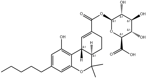 delta(9)-tetrahydrocannabinol-11-oic acid glucuronide Struktur