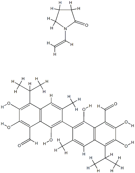 gossypol-polyvinylpyrrolidone Struktur