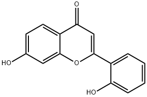 4H-1-Benzopyran-4-one,7-hydroxy-2-(2-hydroxyphenyl)-(9CI) Struktur