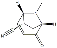 8-Azabicyclo[3.2.1]oct-3-ene-6-carbonitrile,8-methyl-2-oxo-,(1R,5R,6R)-rel-(9CI) Struktur