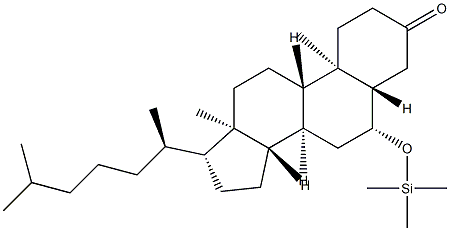 6β-[(Trimethylsilyl)oxy]-5α-cholestan-3-one Struktur