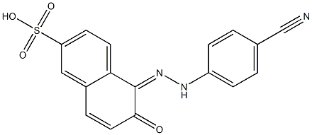 5-((4-CYANOPHENYL)AZO)-6-HYDROXY-2-MAPHTALENESU* Struktur