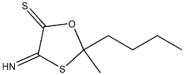 1,3-Oxathiolane-5-thione,2-butyl-4-imino-2-methyl-(9CI) Struktur