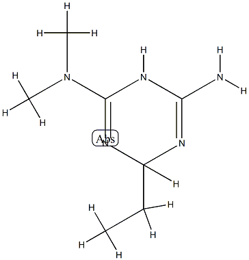 1,3,5-Triazine-2,4-diamine,6-ethyl-1,6-dihydro-N,N-dimethyl-(9CI) Struktur