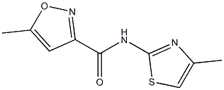 3-Isoxazolecarboxamide,5-methyl-N-(4-methyl-2-thiazolyl)-(9CI) Struktur