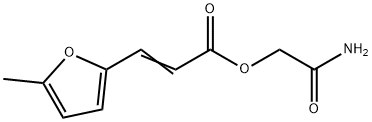 2-Propenoicacid,3-(5-methyl-2-furanyl)-,2-amino-2-oxoethylester(9CI) Struktur