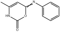 2H-1,3-Oxazin-2-one,3,6-dihydro-4-methyl-6-(phenylimino)-(8CI) Struktur