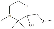 2-Morpholinol,3,3,4-trimethyl-2-[(methylthio)methyl]-(8CI) Struktur