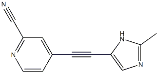 2-Pyridinecarbonitrile,4-[(2-methyl-1H-imidazol-4-yl)ethynyl]-(9CI) Struktur