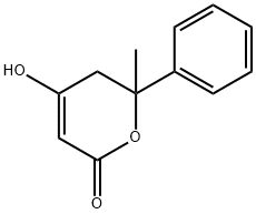 2H-Pyran-2-one,5,6-dihydro-4-hydroxy-6-methyl-6-phenyl-(9CI) Struktur