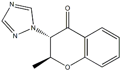 4H-1-Benzopyran-4-one,2,3-dihydro-2-methyl-3-(1H-1,2,4-triazol-1-yl)-,(2R,3R)-rel-(9CI) Struktur