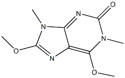 2H-Purin-2-one,1,9-dihydro-6,8-dimethoxy-1,9-dimethyl-(9CI) Struktur