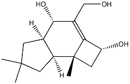 (2R)-2,4,4aβ,5,6,7,7aβ,7bα-Octahydro-3-hydroxymethyl-6,6,7b-trimethyl-1H-cyclobut[e]indene-2β,4β-diol Struktur