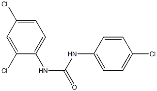 N-(4-chlorophenyl)-N'-(2,4-dichlorophenyl)urea Struktur