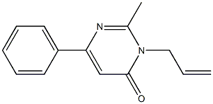 4(3H)-Pyrimidinone,2-methyl-6-phenyl-3-(2-propenyl)-(9CI) Struktur