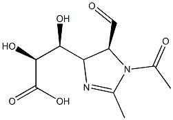 2,3-(1-acetyl-2-methyl-2-imidazolino-5,4)-2,3-dideoxymannuronic acid Struktur