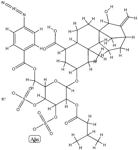 6'-O-4-azidobenzoylatractyloside Struktur