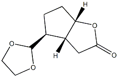 2H-Cyclopenta[b]furan-2-one,4-(1,3-dioxolan-2-yl)hexahydro-,(3aR,4S,6aS)-rel-(9CI) Struktur