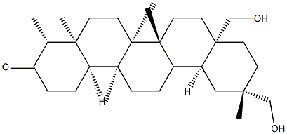 (20S)-28,30-Dihydroxy-D:A-friedooleanan-3-one Struktur