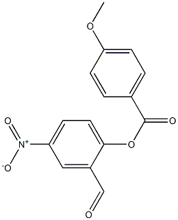 2-formyl-4-nitrophenyl 4-methoxybenzoate Struktur