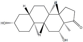 3β,12β-Dihydroxy-5α-androstan-17-one Struktur