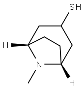 8-Azabicyclo[3.2.1]octane-3-thiol, 8-Methyl-, (3-exo)- Struktur