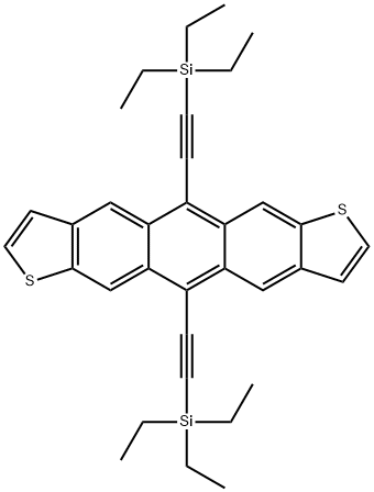 5,11-bis(triethylsilylethynyl)anthradithiophene Struktur