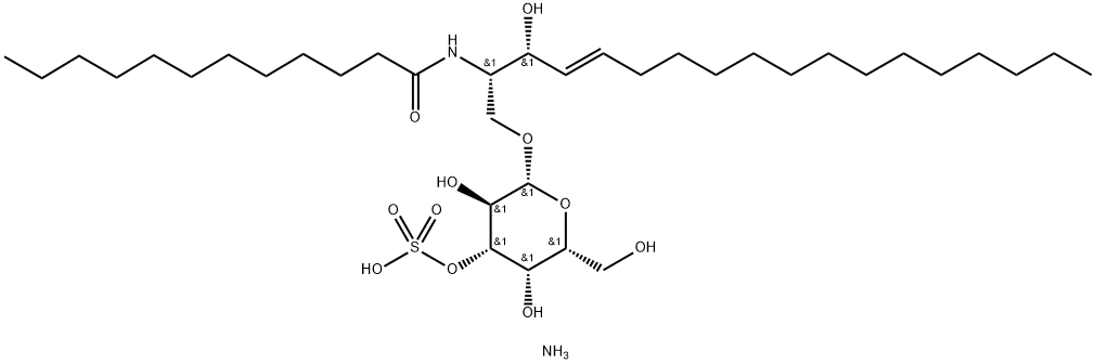 3-O-sulfo-D-galactosyl-1-1'-N-lauroyl-D-erythro-sphingosine (aMMoniuM salt) Struktur