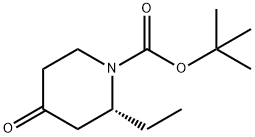 1-N-Boc-2(R)-ethyl-piperidin-4-one Struktur