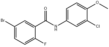 5-bromo-N-(3-chloro-4-methoxyphenyl)-2-fluorobenzamide Struktur