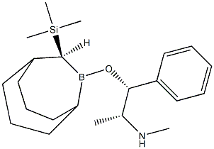 (-)-9-(1R,2R-Pseudoephedrinyl)-(10S)-(trimethylsilyl)-9-borabicyclo[3.3.2]decane Struktur