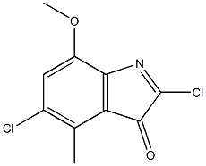 3H-Pseudoindol-3-one,  2,5-dichloro-7-methoxy-4-methyl-  (5CI) Struktur