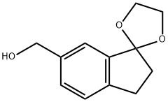 6-Hydroxymethyl-indan-1-one 1,2-ethanediol ketal Struktur