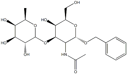 benzyl 2-acetamido-2-deoxy-3-O-beta fucopyranosyl-alpha-galactopyranoside Struktur