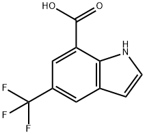 5-(trifluoromethyl)-1H-indole-7-carboxylic acid Struktur