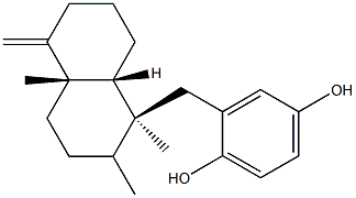 2-[[(1R,8aα)-1,2β,4aα-Trimethyl-5-methylenedecalin-1α-yl]methyl]hydroquinone Struktur