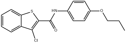 3-chloro-N-(4-propoxyphenyl)-1-benzothiophene-2-carboxamide Struktur