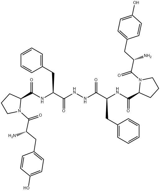 bis(tyrosyl-prolyl-phenylalaninamide)hydrazide Struktur