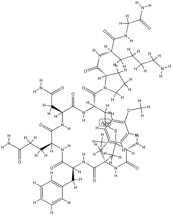 vasopressin, 1-penicillamine-2-O-meTyr-8-Lys- Struktur