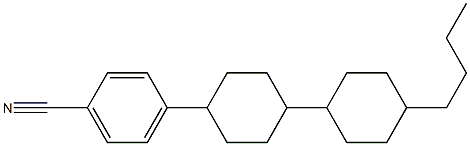 4-[trans-4-(trans-4-Butylclohexyl) cyclohexyl]benzonitrile Struktur