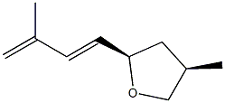 (2R)-Tetrahydro-4β-methyl-2-[(E)-3-methyl-1,3-butadienyl]furan Struktur