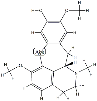 [12aS,(+)]-1,2,3,12aβ-Tetrahydro-6,10-dimethoxy-1-methyl-12H-[1]benzooxepino[2,3,4-ij]isoquinoline-9-ol Struktur