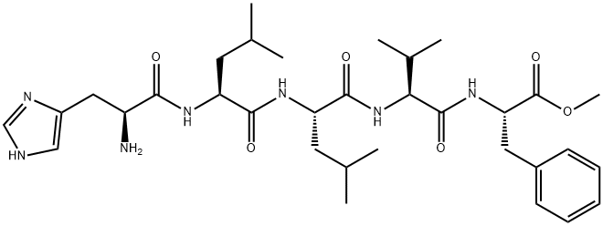 H-His-Leu-Leu-Val-Phe-OMe Struktur