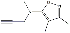 5-Isoxazolamine,N,3,4-trimethyl-N-2-propynyl-(9CI) Struktur